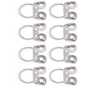 KIMISS Plettri per Chitarra Regolabili in Acciaio Inossidabile da 8 Pezzi per Chitarra e Banjo - Design Cavo per Comfort e vestibilità (SILVER)