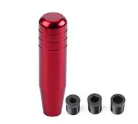 KIMISS Pomello del cambio universale, auto pomello cambio in lega di alluminio con una lunghezza di 13 cm / 5,1 pollici (Rosso)