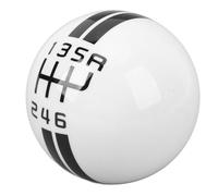 KIMISS Pomello del con 3 Adattatori Presa Comoda, 6 velocità, Stile Shelby GT500, per 1967-2018 e la Maggior Parte dei Veicoli Manuali (Bianco nero)