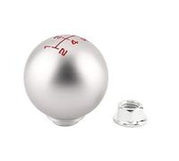 KIMISS Pomello del Universale in Marmo Stile Auto a Sfera Manuale per Auto Leva del in Alluminio Pomello del a Sfera Testa della Leva del 6 velocità del a Rotondo Bianco Puro Testa del per (5a