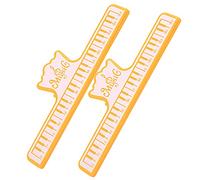 KIMISS Porta Pagine con Clamp/Holder per Appunti Musicali da 2 Pezzi - Clamp/Holder per Segnalibri Musicali in Plastica Leggera per Prestazioni Strumentali - Giallo/Nero (YELLOW)