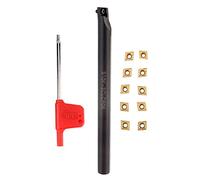 KIMISS Porta Utensile CNC S10KSCLCR06 Porta dello Strumento di Rotazione del Tornello con Alta Resistenza e Sostituzione Rapida - 10pcs CCMT060204HM YBC251 Chiavi