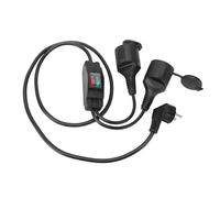 KIMISS Prolunga Impermeabile a 2 Poli con Interruttore On/off - Cavo di Alimentazione Resistente da 1,6 M per Giardino e Giardino, Protezione IP44 (Spina europea)