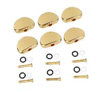 KIMISS Pulsanti per Accordatura per Chitarra - 6 Maniglie per Chiavi di Accordatura per Chitarra Elettrica per Strumenti Folk e Acustici - Eleganti Manopole di Ricambio in Metallo (GOLD)