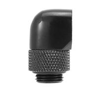 KIMISS Raccordi per Raffreddamento Ad Acqua 14 Mm Tappo Terminale G1 4 90 Gradi Ottone 90 Gradi Pc Raffreddamento Ad Acqua Raccordo a Due Tocchi G1 4 Filettatura Gomito Barb Connettore (Nero)