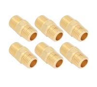 KIMISS Raccordi per Tubi Aria in Ottone Connettore Filettatura Maschio 1/4 NPT - Set Adattatori da 20 Pezzi per Applicazioni con Gas, Petrolio e Acqua