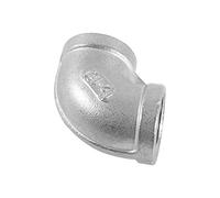 KIMISS Raccordo per Tubo a Gomito a 90 Gradi in Acciaio Inossidabile 1/2", Connettore Filettato Femmina DN15 e Resistente all'alta Pressione