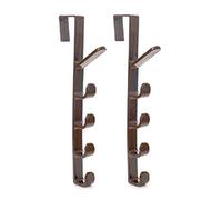 KIMISS Raccumi per Organizzatore di Ganci da 2 Pacchetti con 5 Ganci-ideale per Zaini, Borse, Cappotti e Vestiti-Soluzione di Stoccaggio Domestica Facile da Installare (WHITE)