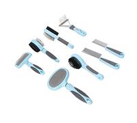 KIMISS Rastrello per Sottopelo e Strumento per Togliere il Pelo per Cani e Gatti - Set Spazzola per Cani 8 in 1 Multifunzione per Togliere il Pelo con Nodi Aperti Spazzola per di Gatto Pettine per