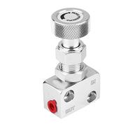 KIMISS Regolatore di pressione universale per valvola dosatrice freni in alluminio per valvole di intercettazione freno Motorsport (Argento)=regolatore di frenata auto