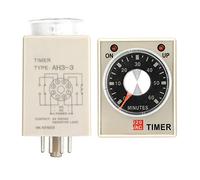 KIMISS Relè Temporizzato con Ritardo di Accensione 220VAC AH3-3, Interruttore Timer 6M per Molteplici Applicazioni, Controllo Efficiente del Temporizzazione del Ritardo (60M)