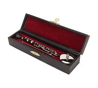 KIMISS Replica di Clarinetto in Miniatura con Supporto e Custodia - Decorazione Modello di Strumento Musicale per Casa delle Bambole da 6,3 Pollici per Casa o Ufficio