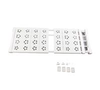 KIMISS Ripiano Tenditore Espandibile per Armadio - Divisorio Organizer Telescopico Senza Trapano, Larghezza 24 Cm, Ripiano Tenditore Regolabile e Salvaspazio per Armadio, Libreria e Scarpiera