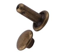 KIMISS Rivetti a Doppio Cappuccio per Artigianato in Pelle - Decorazione con Borchie in Metallo da 100 Pezzi per Borse, Scarpe, Abbigliamento, Ideali per Progetti Fai da Te e Riparazioni (Bronzo)