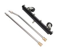 KIMISS Rondella di Pressione UNDE Roble Chiles RIGLIORE con 6 Ugelli e 2 Bacchette di Estensione - Ruota Girevole sotto la Scopa dell'Acqua di Auto - Strumento di Pulizia Efficiente 4000psi