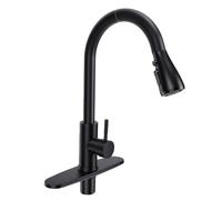 KIMISS Rubinetto da Cucina con Spruzzatore Estraibile, Rubinetto per Lavello da Cucina Estraibile in Acciaio Inossidabile con 3 modalità di Spruzzo Rotazione 1,8 GPM 360 per Bar