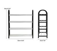 KIMISS Scarpiera Regolabile Piccola - Scarpiera da Terra in Plastica Alluminio Metallo Scaffale per Scarpe Fai da Te Organizzatore Domestico 3 Livelli - Scaffale per Scarpe Stretto Impilabile per