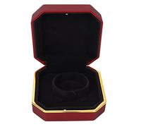 KIMISS Scatola per Braccialetti Illuminata con Luce LED - Elegante Organizer Portatile per Vetrine per Gioielli per Proposte di Matrimonio e Offerte Speciali (rosso)