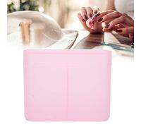 KIMISS Scatola Portaoggetti per Nail Art con 2 Griglie - Organizer per Dischetti per Rimuovere lo Smalto, Porta Trucchi per Uso Domestico e in Salone - Design con Coperchio Trasparente, Diversi (PINK)