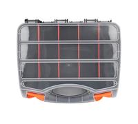 KIMISS Scatola Portaoggetti Portatile per Componenti Elettronici, Viti + Doppio Organizer Laterale con Divisore Rimovibile + Scomparti Multipli + Organizer per Utensili