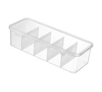 KIMISS Scatola Portaoggetti Trasparente per Accessori per Capelli per Ragazze con Design Multiscomparto e Contenitori Impilabili