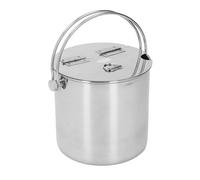 KIMISS Secchiello per il Ghiaccio Isolato a Doppia Parete con Manico del Coperchio Ribaltabile Secchiello per il Ghiaccio Isolato in Acciaio Inossidabile Addensato per Vino da Bevande