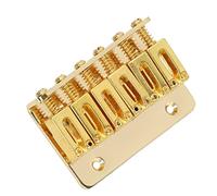 KIMISS Sella Rigida Fissa per Ponte per Chitarra Elettrica per Stile Tele a 6 Corde - Sostituzione Durevole del Ferro (GOLD)