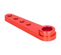 KIMISS Servobraccio Ad Alta Resistenza 1/8 1/10 Servo Corno in Alluminio con Sterzo su un Lato Universale Allungato 25T Compatibile con -4 (rosso)