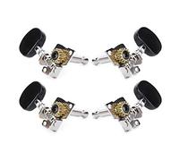 KIMISS Set Accordatori per Teste per Ukulele - Meccanismi in Metallo per Chitarra Classica a 4 Corde - Installazione Semplice, Accordatura Rapida e Precisa - Accessori per Strumenti con Viti e