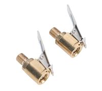 KIMISS Set Adattatori per Mandrini Pneumatici con Bloccaggio in Ottone - 2 Pezzi Resistenti Compatibili con Tubo di Gonfiaggio per Auto, Collegamento Valvola Anti-perdite