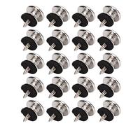 KIMISS Set Bottoni per Tracolla per Chitarra - Perni Terminali in Metallo per Basso Elettrico, Accessori per Ukulele, Confezione da 20 Pezzi con Viti e Rondelle