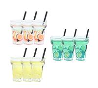 KIMISS Set da Bevande per Bambole in Miniatura - 9 Tazze e Bottiglie di Succo Colorate per il Gioco Finto - Accessori Realistici per la Casa delle Bambole per 3+