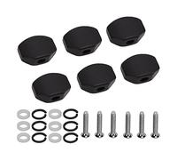 KIMISS Set di 6 Piroli per Accordatura per Chitarra - Testa Mac Accordatore in Ebano e Metallo per Chitarre Elettriche, Impugnatura Comoda, Design Elegante (piccola piazza)