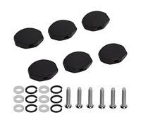 KIMISS Set di 6 Piroli per Accordatura per Chitarra - Testa Mac Accordatore in Ebano e Metallo per Chitarre Elettriche, Impugnatura Comoda, Design Elegante (grande piazza)