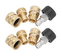 KIMISS Set di Adattatori per Idropulitrice da 8 Pezzi - Raccordi e Connettori con Attacco Rapido per Un Facile Lavaggio dell'auto