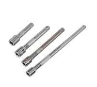 KIMISS Set di Barre di Prolunga per Presa di Azionamento da 4 Pezzi 1/4 Pollici - Albero Lungo 50 Mm 75 Mm 100 150 - Presa Migliorata per Spazi Ristretti - Estensioni a Cricchetto in Acciaio Al