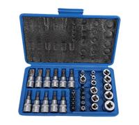 KIMISS Set di Bussole per Inserti, 34 Pezzi Portatile, Attacco da 1/4 3/8 | Acciaio Al Cromo Vanadio, Riparazione Automobilistica, Utensili Manuali E da Banco, Teste E Star