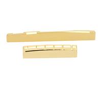 KIMISS Set di Capotasti e Selle per Chitarra - Accessori per Strumenti Musicali a 6 Corde in Ottone Acustico per una Migliore qualità del Suono (Cuscino superiore con cuscino inferiore 74)