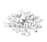 KIMISS Set di Dadi Rivettati a Testa Piatta in Alluminio da 100 Pezzi - Accessori Hardware Versatili per Piastre Metalliche Ed Esigenze di Produzione - WJ-30045 (M5*100 pz)