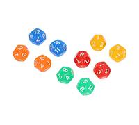 KIMISS Set di Dadi Trasparenti a 12 Facce - Dadi Traslucidi Impermeabili da 40 Pezzi per Giochi da Tavolo, attività in Classe e Insegnamento della Matematica - da Gioco Dai Colori Vivaci