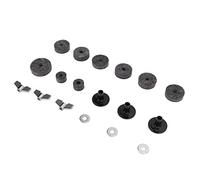 KIMISS Set di Feltrini Antiscivolo per Kit Batteria con Dadi Ad Alette, Manicotti per Supporto e Rondelle per Piatti - Accessori di Ricambio Essenziali per l'installazione di Batteria e Piatto (GREY)