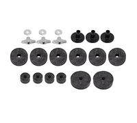 KIMISS Set di Feltrini per Piatti per Batteria da 21 Pezzi - Kit di Accessori Antiscivolo per un Suono Migliore e un Fissaggio Sicuro (GREY)