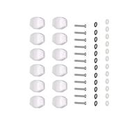 KIMISS Set di Manopole per Accordatura per Chitarra per Chitarre Acustiche e Classiche - Pulsanti per Accordatura con Testata in Plastica Resistente da 12 Pezzi con Elegante Finitura Bianco Perla