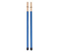 KIMISS Set di Mazze con Bacchette per Spazzole in bambù da 2 Pezzi per Strumenti a Percussione, Ideali per Batteristi e Appassionati di Jazz (BLUE)