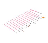KIMISS Set di Pennelli per Nail Art, 15 Pennelli Professionali per Pittura su Unghie Dalla Sottile per Nail Art Fai da Te, Ideali per i Dettagli e il Design (#2)
