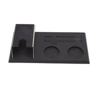 KIMISS Set di Porta Tappetino Manomissione di caffè -Non-slittamento, Silicone Ad Incasso e Base in Acciaio Inossidabile, Design per il Risparmio Spaziale per l'uso della Casa e della Caffetteria