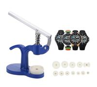 KIMISS Set di Pressa per Cassa dell'orologio con 12 Matrici - Chiudi-fondello Professionale, Strumento di Riparazione per Orologiaio, Sostituzione Ideale della Batteria e Chiusura della Cassa