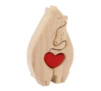 KIMISS Set di Puzzle Orsi in Legno - Squisito Arte in Legno di Faggio per Decorazioni per la Casa - un Unico Pezzo di Deco in Legame Familiare