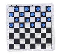 KIMISS Set di Scacchi con Re da 1,89 Pollici - Pezzi degli Scacchi in Plastica Completi con Scacchiera per Famiglia, Feste e Viaggi, Design Compatto, Ideale per Tutte le età (blu e bianco)