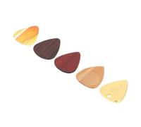 KIMISS Set di Scatole per Plettri per Chitarra in Palissandro, Supporto in Legno per Chitarra, Elettrica e Ukulele, Mini Organizer per Gioielli con 5 Plettri